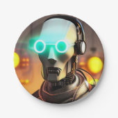 Robot 2 papieren borden bordje (Voorkant)