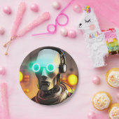 Robot 2 papieren borden papieren bordje (Feest)