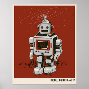  robot 2 rood poster