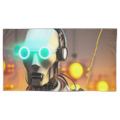 Robot 2 taies d'oreillers king 2 faces paire (devant-gauche)