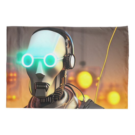 Robot 2 taies d'oreillers standard 2 faces paire (Dos-gauche)