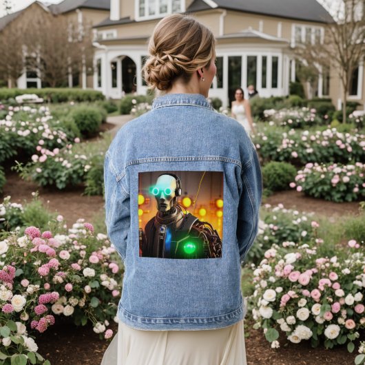 Robot 2 vrouwen denim jas denim jacket (Huwelijk Achterkant)