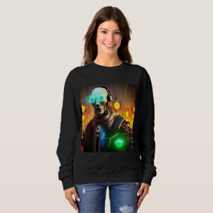 Robot 2 vrouwen zwart sweatshirt