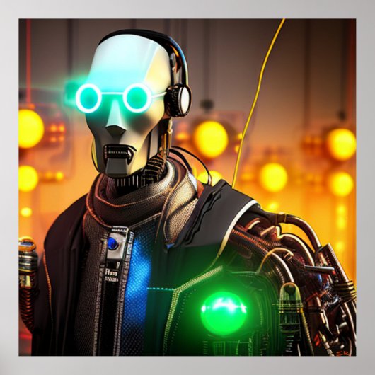 Robot 2 waarde matte poster (Voorkant)