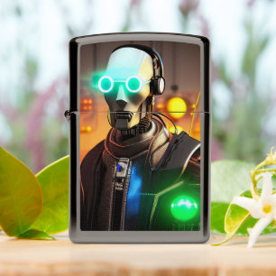 Robot 2 zwarte ijs Zippo aansteker