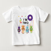 Robot 2e verjaardag overhemden en cadeaus (Voorkant)