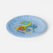 Robot 2e verjaardag papieren bordje (Gekanteld)