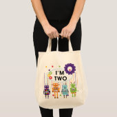 Robot 2e verjaardag tshirts en geschenken tote bag (Voorkant (product))