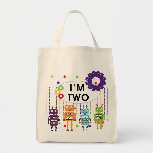 Robot 2e verjaardag tshirts en geschenken tote bag (Voorkant)