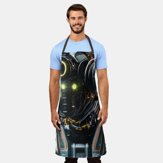 Robot 3 chef-schort schort (Gedragen)