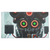 Robot 3 grijs koningspaar kussenslopen (Voorkant-Rechts)