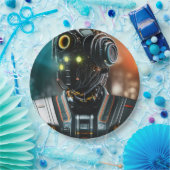 Robot 3 grote papieren borden papieren bordje (Feest)