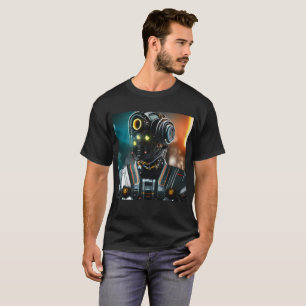Robot 3 hommes noir T-shirt