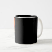 Robot 3 noir tasse à deux tons (Devant droit)