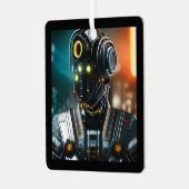Robot 3 ornement en métal carré (Avant gauche)