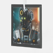 Robot 3 ornement en verre carré (Avant gauche)