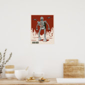  robot 3 rood poster (Keuken)