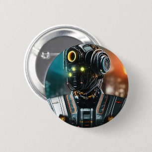Robot 3-toets ronde button 5,7 cm