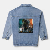 Robot 3 vrouwen denim jas jacket (Achterkant)