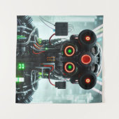 Robot 3 wandtapijt wandkleed (Voorkant (horizontaal))