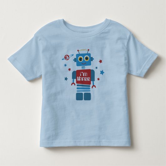 Robot 3rd Birthday Kinder Shirts (Voorkant)