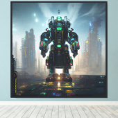 Robot 4 canvas print (Insitu (Houten vloer))
