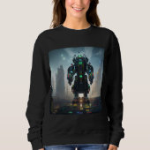 Robot 4 femmes sweatshirt noir (Devant)