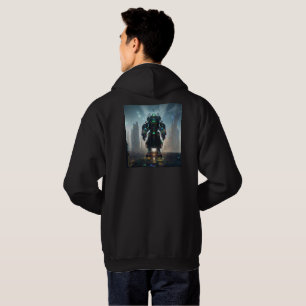 Robot 4 mannen zwarte hoodie achterkant