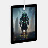 Robot 4 ornament vierkant metaal (Voorkant Rechts)