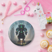 Robot 4 papieren borden papieren bordje (Feest)