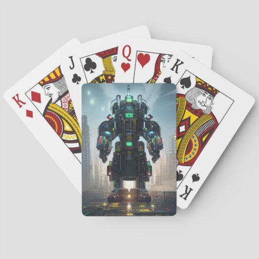 Robot 4 Poker speelkaarten (Achterkant)