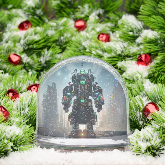 Robot 4 snow globe sneeuwbol (Kerstmis)