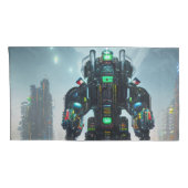 Robot 4 taies d'oreillers king 2 faces paire (Dos-Droit)