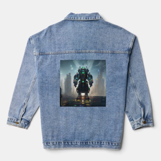 Robot 4 vrouwen denim jas denim jacket (Achterkant)