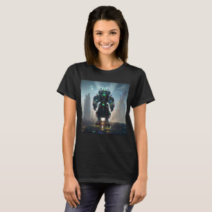 Robot 4 vrouwen zwart T-shirt