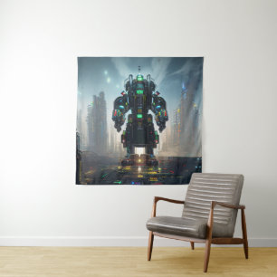 Robot 4 wandtapijt wandkleed