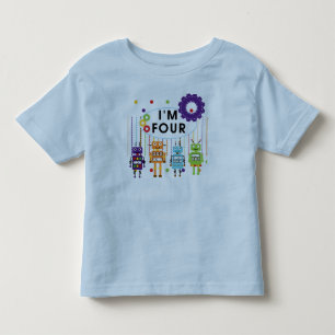 Robot 4e verjaardag Tshirts en geschenken