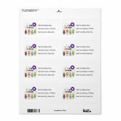 Robot 4e verjaardag Tshirts en geschenken Etiket (Full Sheet)