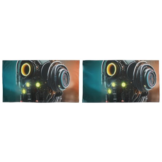 Robot 5 blanc King taies d'oreiller paire (devant-Set)