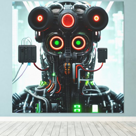 Robot 5 canvas print (Insitu (Houten vloer))