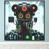 Robot 5 canvasprint canvas afdruk (Insitu (Houten vloer))