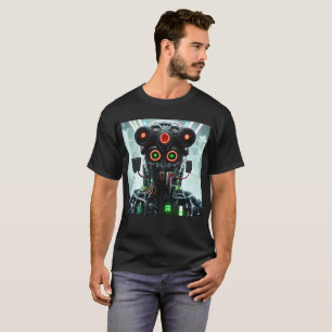 Robot 5 hommes noir T-shirt