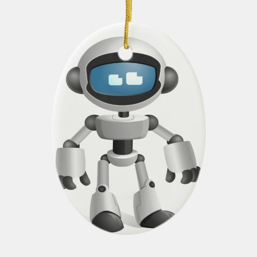 "Robot 5" Keramisch Ornament (Voorkant)