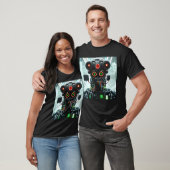 Robot 5 man zwart T-shirt (Unisex)
