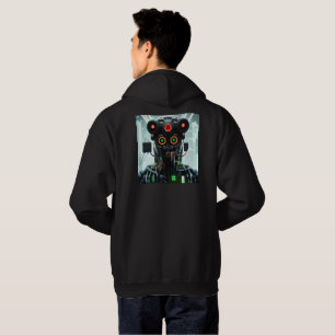 Robot 5 mannen zwart sweatshirt met capuchon