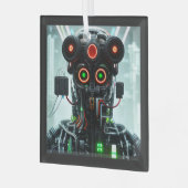 Robot 5 ornement en verre carré (Avant gauche)