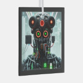 Robot 5 ornement en verre carré (Avant droite)