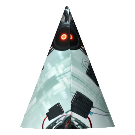 Robot 5 party petten feesthoedjes (Achterkant)