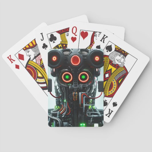 Robot 5 Poker speelkaarten (Achterkant)