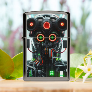Robot 5 zwart ijs Zippo aansteker